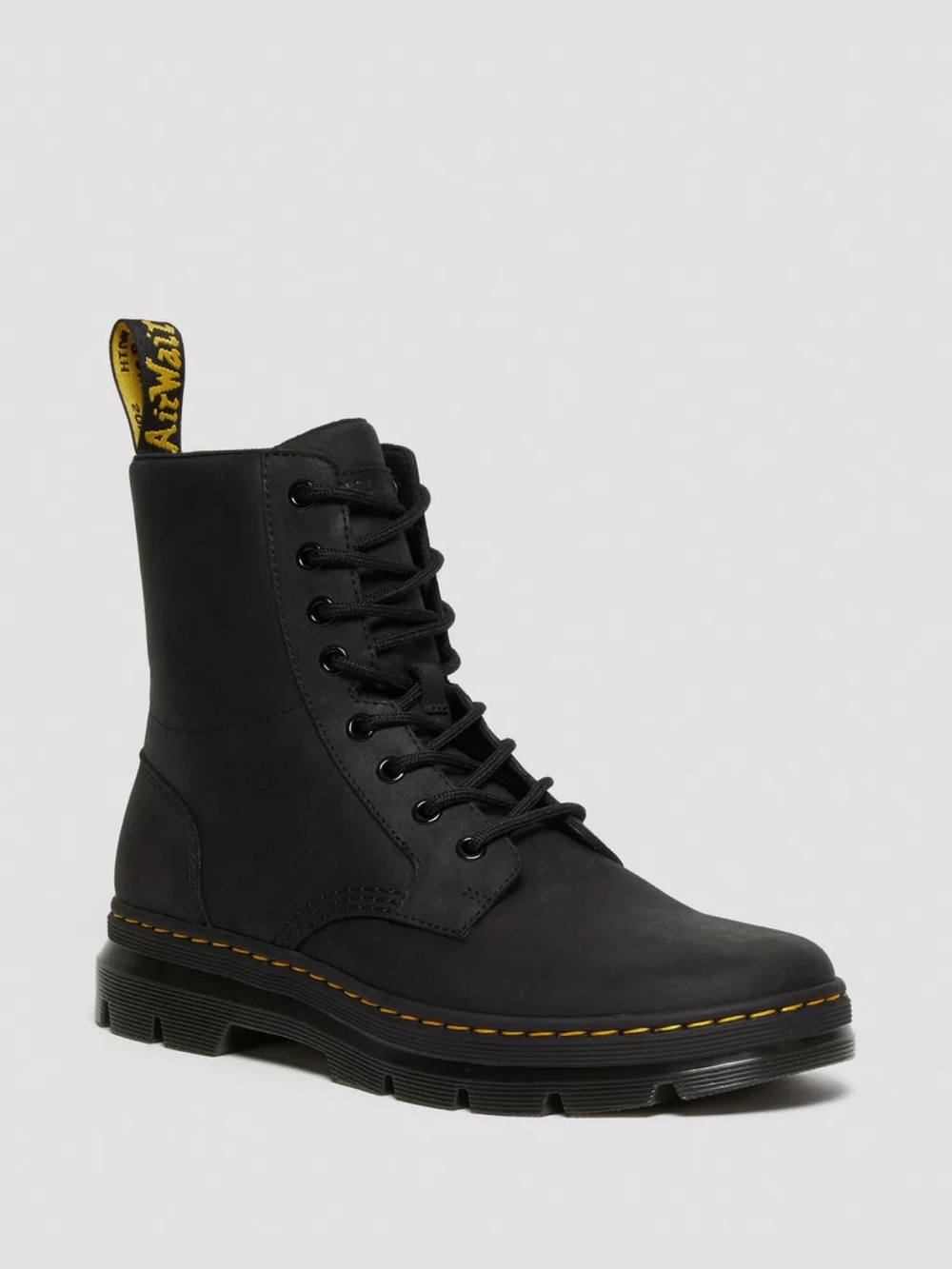 Dr. Martens Combs Leather Casual Boots, Black, 11 M / 10 W